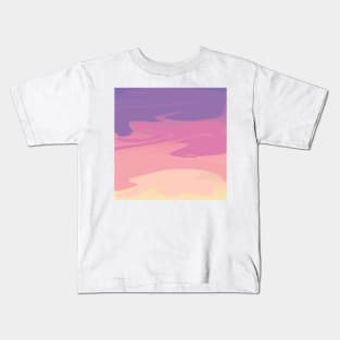 pastel desert sunset fluid art Kids T-Shirt